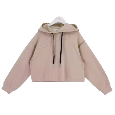 Свитшот для девочки Deloras DLS 22436 бежевый 1